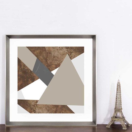Quadro Abstrato Imagem Arte Moderna Geométrica Triângulo Nude