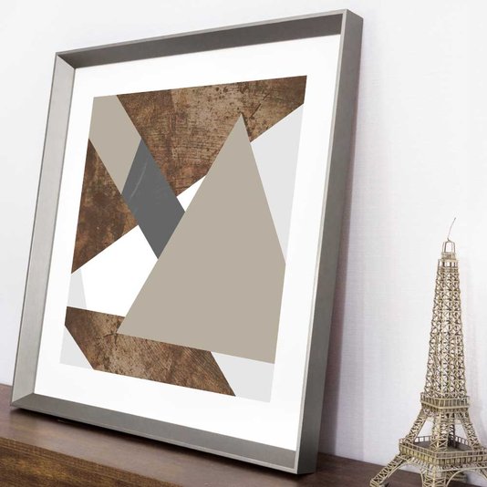 Quadro Abstrato Imagem Arte Moderna Geométrica Triângulo Nude
