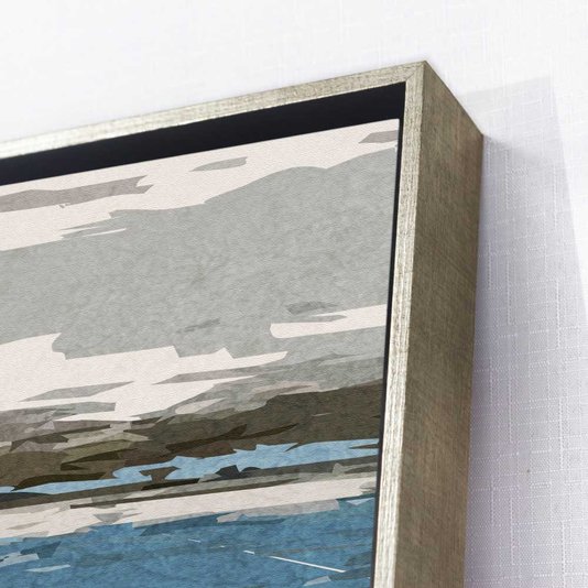 Foto real: detalhes da moldura flutuante.
