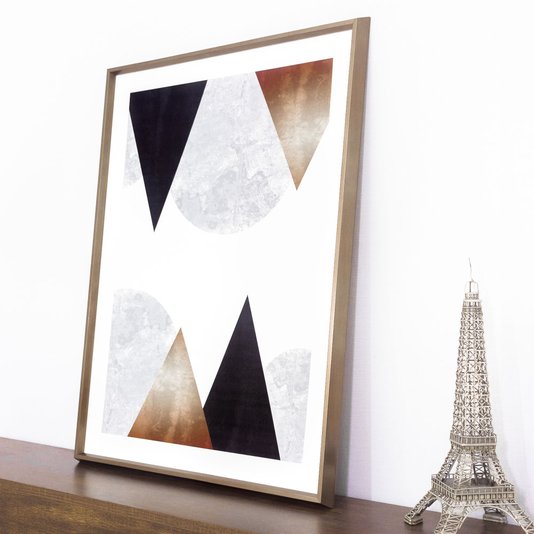 Quadro Abstrato Geométrico Escandinavo 60x80cm