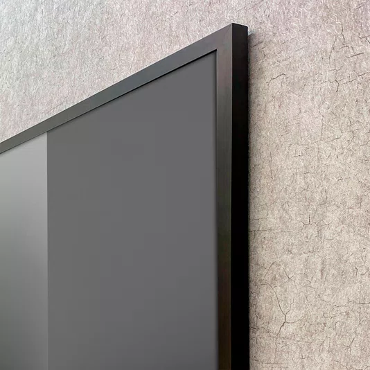 Quadro Abstrato Geométrico Moderno em Tons Neutros com Moldura e Vidro