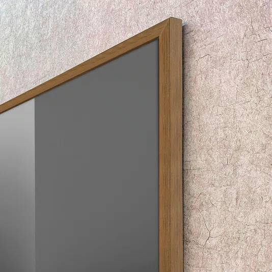 Quadro Abstrato Geométrico Moderno em Tons Neutros com Moldura e Vidro