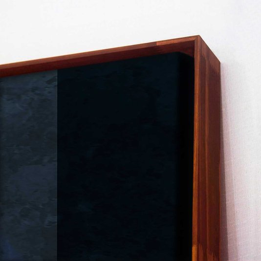 Quadro Abstrato Geométrico Texturas Tela Canvas com Moldura Marrom - Escolha o Tamanho
