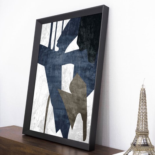 Quadro Abstrato Moderno Decorativo Azul I - Escolha o Tamanho