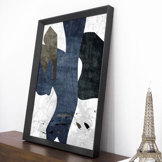 Quadro Abstrato Moderno Decorativo Azul II - Escolha o Tamanho