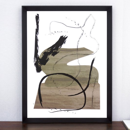 Quadro Decorativo Abstrato Moderno Terroso I - Escolha o Tamanho
