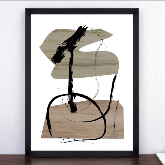 Quadro Decorativo Abstrato Moderno Terroso II - Escolha o Tamanho