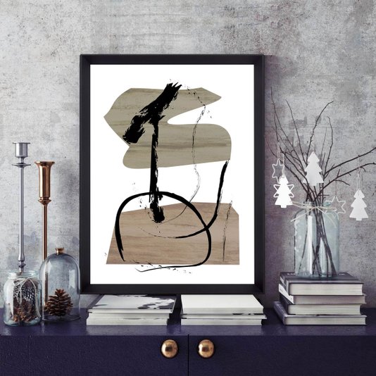 Quadro Decorativo Abstrato Moderno Terroso II - Escolha o Tamanho