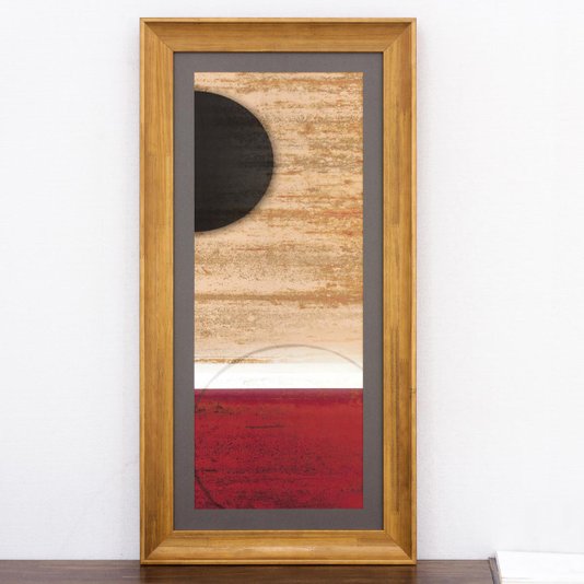 Quadro Abstrato Personalizado Meia Lua 45x90cm