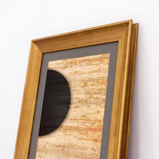 Quadro Abstrato Personalizado Meia Lua 45x90cm