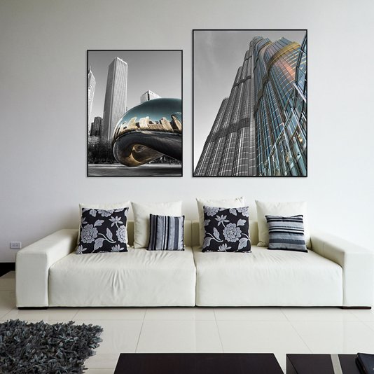 Quadro Arquitetura Burj Khalifa Dubai Emirados Árabes 70x90 cm