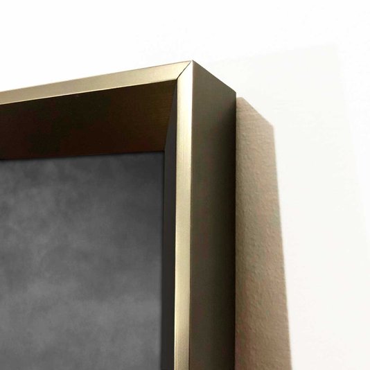 Quadro Arquitetura em Preto e Branco: Elegância com Moldura Chanfrada Prata