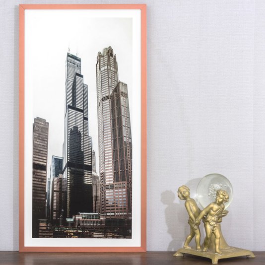Quadro Arquitetura Foto Arranha-céus em Chicago 40x70 cm
