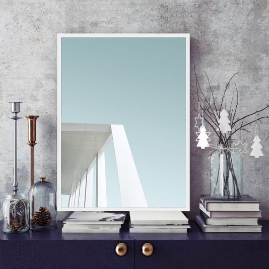 Quadro Arquitetura Moderna Pilar de Edifício na Inglaterra - Slough 60x80cm