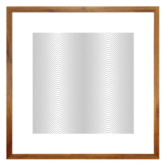 Quadro Arte Ilusão de Ótica Desenho a Lápis com Moldura Rústica