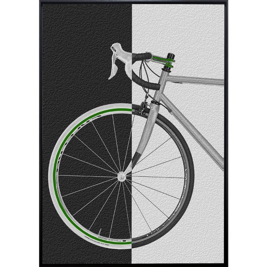 Quadro Bicicleta Speed com Detalhes Verdes por Dorival Moreira