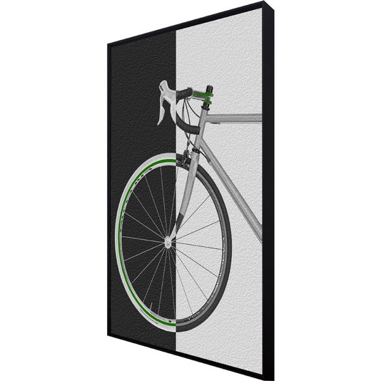 Quadro Bicicleta Speed com Detalhes Verdes por Dorival Moreira