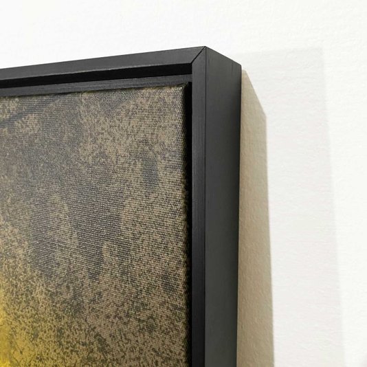 Quadro Canvas Abstrato Moderno com Moldura Flutuante Preta - Decore com Elegância