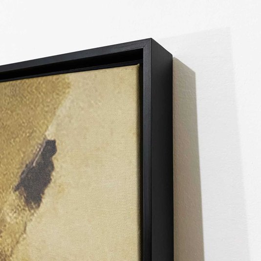 Quadro Canvas Arte Abstrata Moderna com Moldura Preta - Elegância para sua Decoração