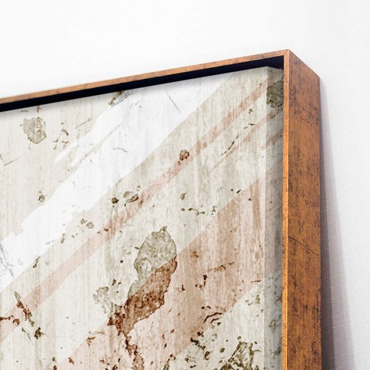 Quadro Canvas com Moldura Dourada Arte Moderna Abstrata Escolha o Tamanho