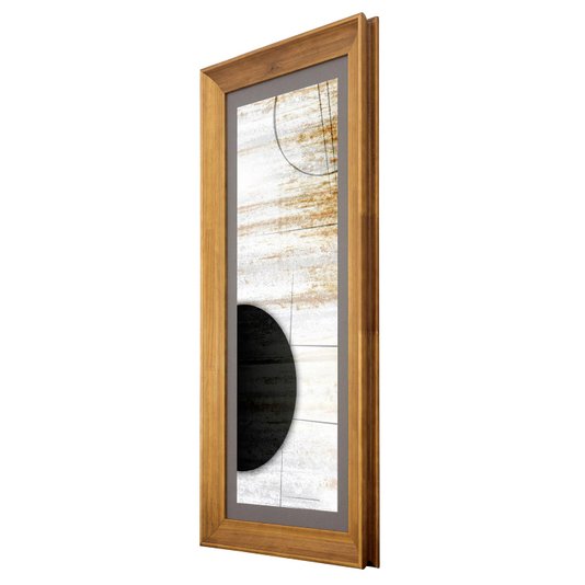 Quadro com Impressão Personalizada Abstrata Meia Lua 45x90cm