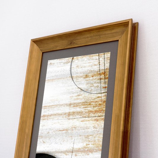 Quadro com Impressão Personalizada Abstrata Meia Lua 45x90cm