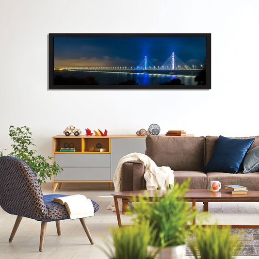 Quadro com Profundidade Ponte Anita Garibaldi Laguna 90x30cm