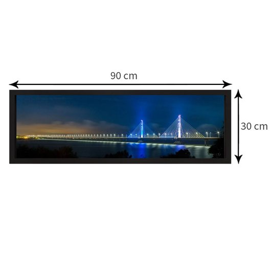 Quadro com Profundidade Ponte Anita Garibaldi Laguna 90x30cm