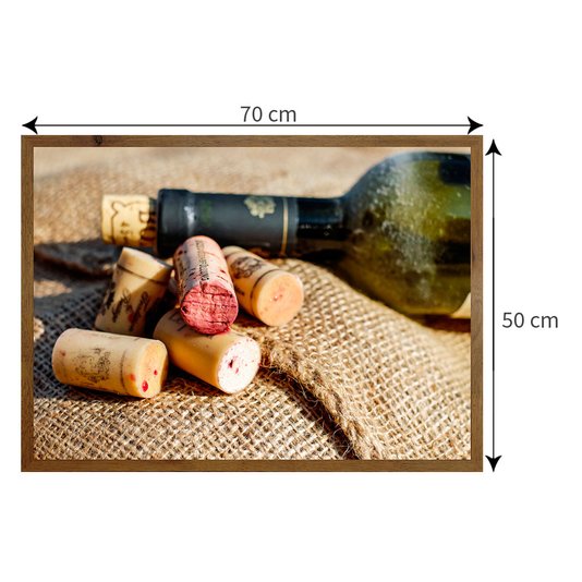 Quadro de Vinho para Área de Lazer, Adega 70x50cm