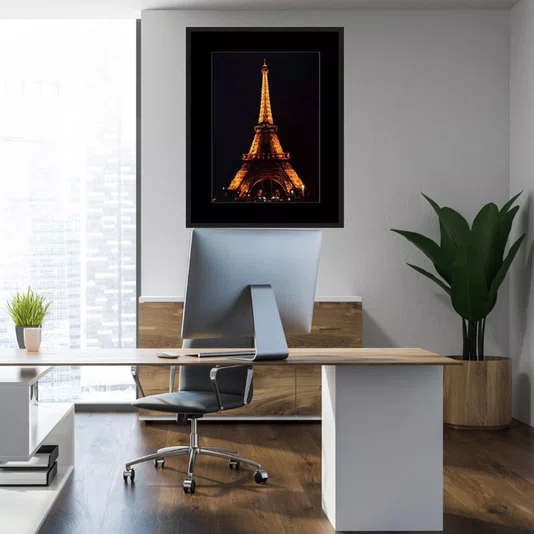 Quadro Decor Torre Eiffel Famoso Ponto Turístico de Paris 70x90cm