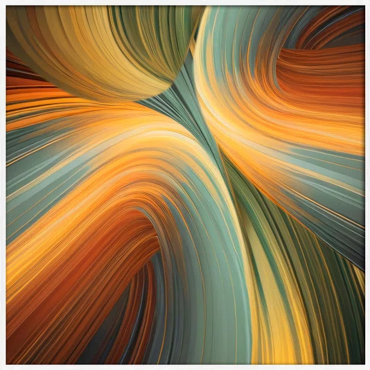 Quadro Decorativo Abstrato Fluido em Cores Vibrantes com Moldura e Vidro