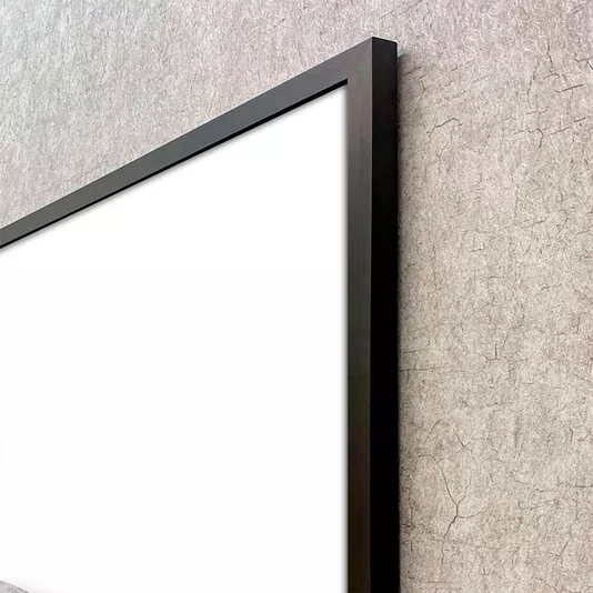Quadro Decorativo Abstrato Moderno Círculos Texturizados com Moldura e Vidro