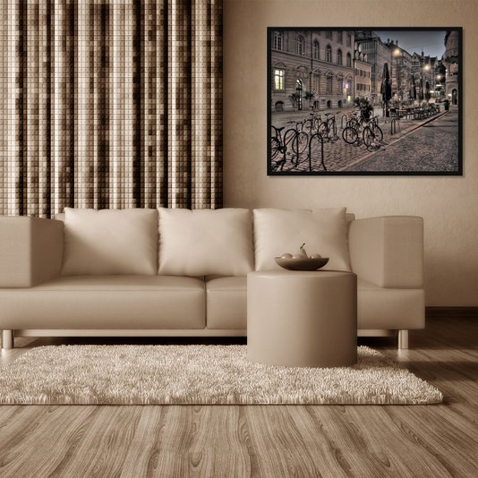 Quadro para Decoração Fotografia Amanhecer em Friburgo Cidade da Alemanha.