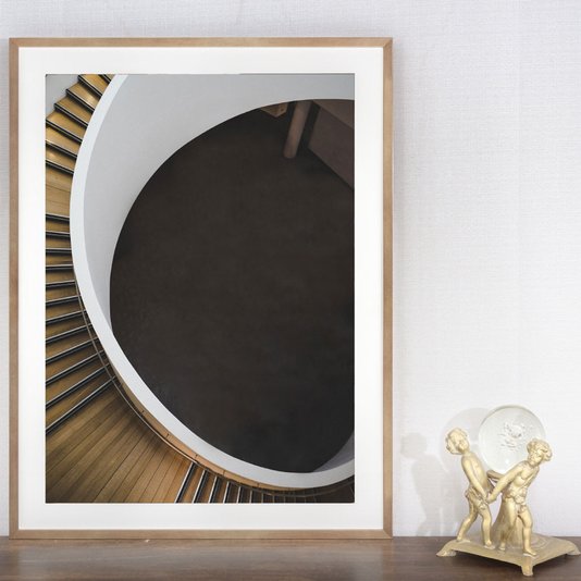 Quadro Decorativo Arquitetura Moderna Escada em Espiral 60x80 cm