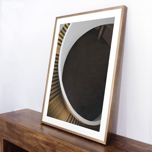Quadro Decorativo Arquitetura Moderna Escada em Espiral 60x80 cm