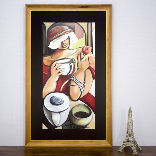 Quadro Decorativo Arte Figurativa Moderna Mulher 80x130 cm