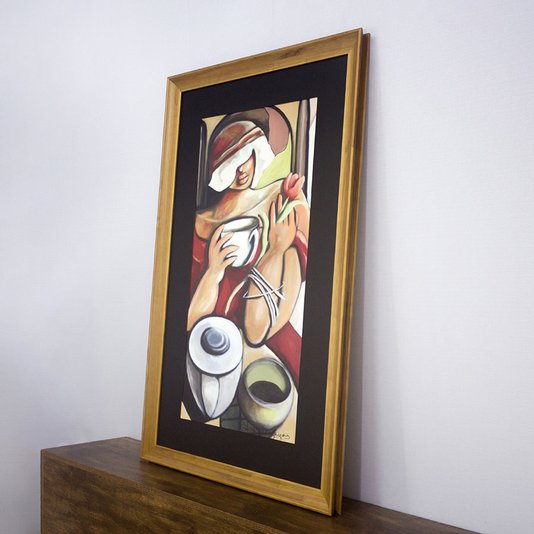Quadro Decorativo Arte Figurativa Moderna Mulher 80x130 cm