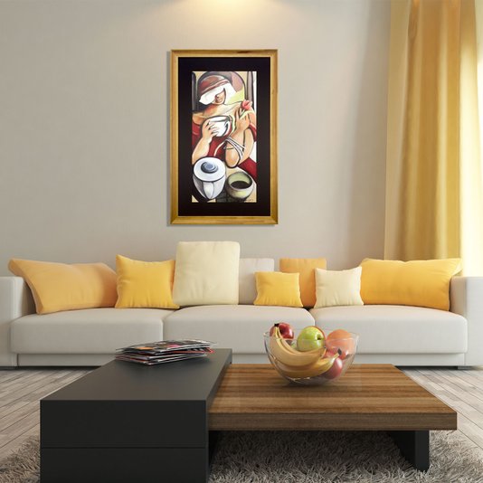 Quadro Decorativo Arte Figurativa Moderna Mulher 80x130 cm