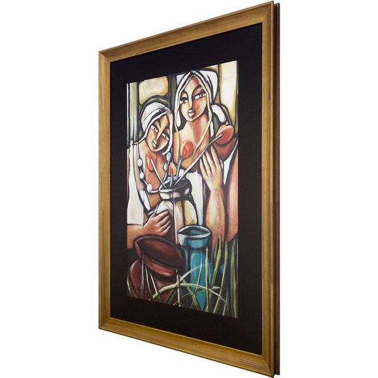Quadro Decorativo Arte Figurativa Moderna Mulheres 90x120 cm