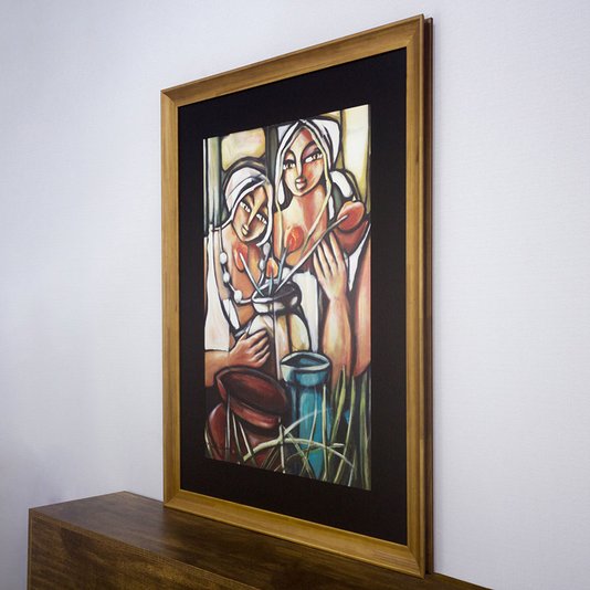 Quadro Decorativo Arte Figurativa Moderna Mulheres 90x120 cm