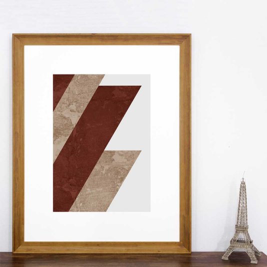 Quadro Decorativo Arte Moderna Geométrico Faixas 90x110 cm
