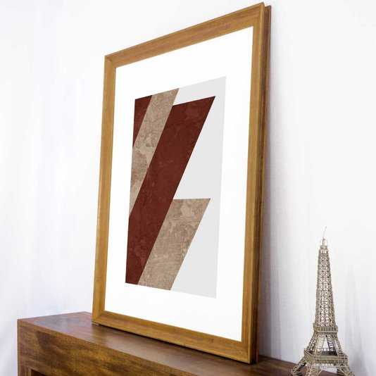 Quadro Decorativo Arte Moderna Geométrico Faixas 90x110 cm