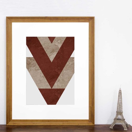 Quadro Decorativo Arte Moderna Geométrico Faixas II 90x110 cm