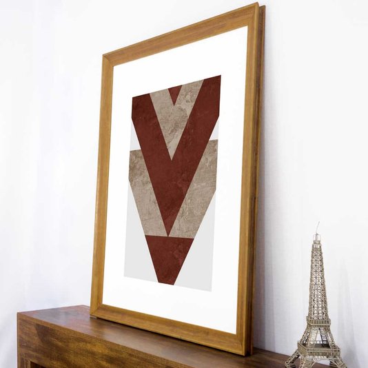 Quadro Decorativo Arte Moderna Geométrico Faixas II 90x110 cm