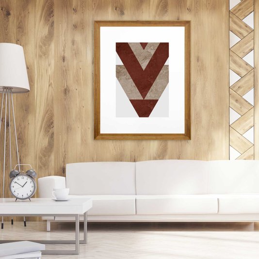 Quadro Decorativo Arte Moderna Geométrico Faixas II 90x110 cm