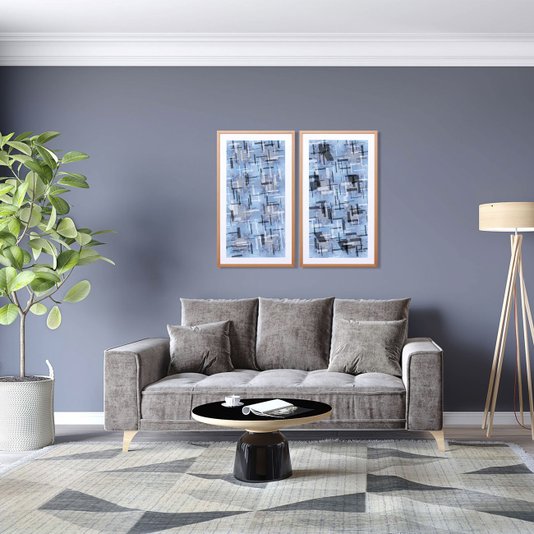 Quadro Decorativo com Impressão Personalizada Abstrata Colorida 50x90cm
