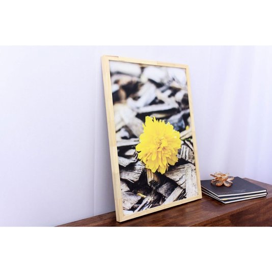 Quadro Decorativo com Impressão Personalizada Flor Amarela 50x70cm