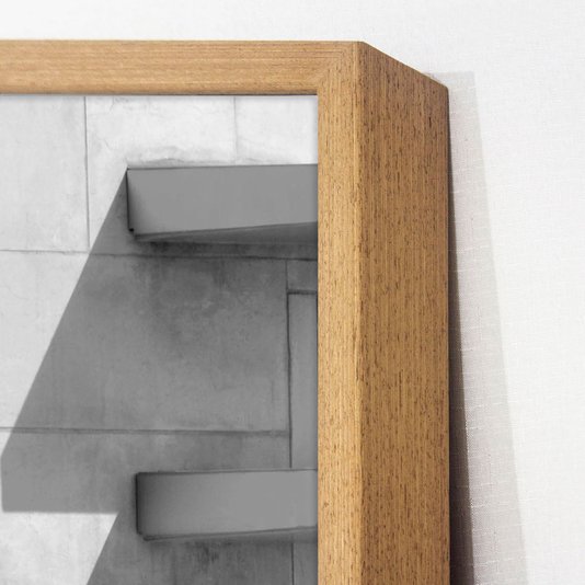 Quadro Decorativo com Moldura Arquitetura em Preto e Branco 60x80 cm