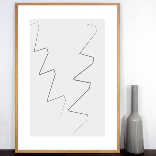 Quadro Decorativo com Moldura Arte Moderna Traços Abstratos - Escolha o Tamanho
