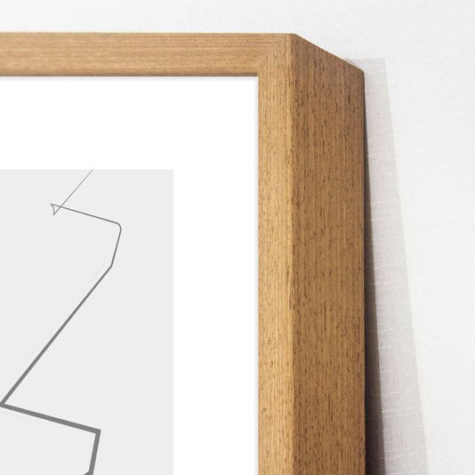 Quadro Decorativo com Moldura Arte Moderna Traços Abstratos - Escolha o Tamanho